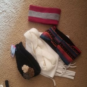 Set of 4 Head Wraps and matching scarf